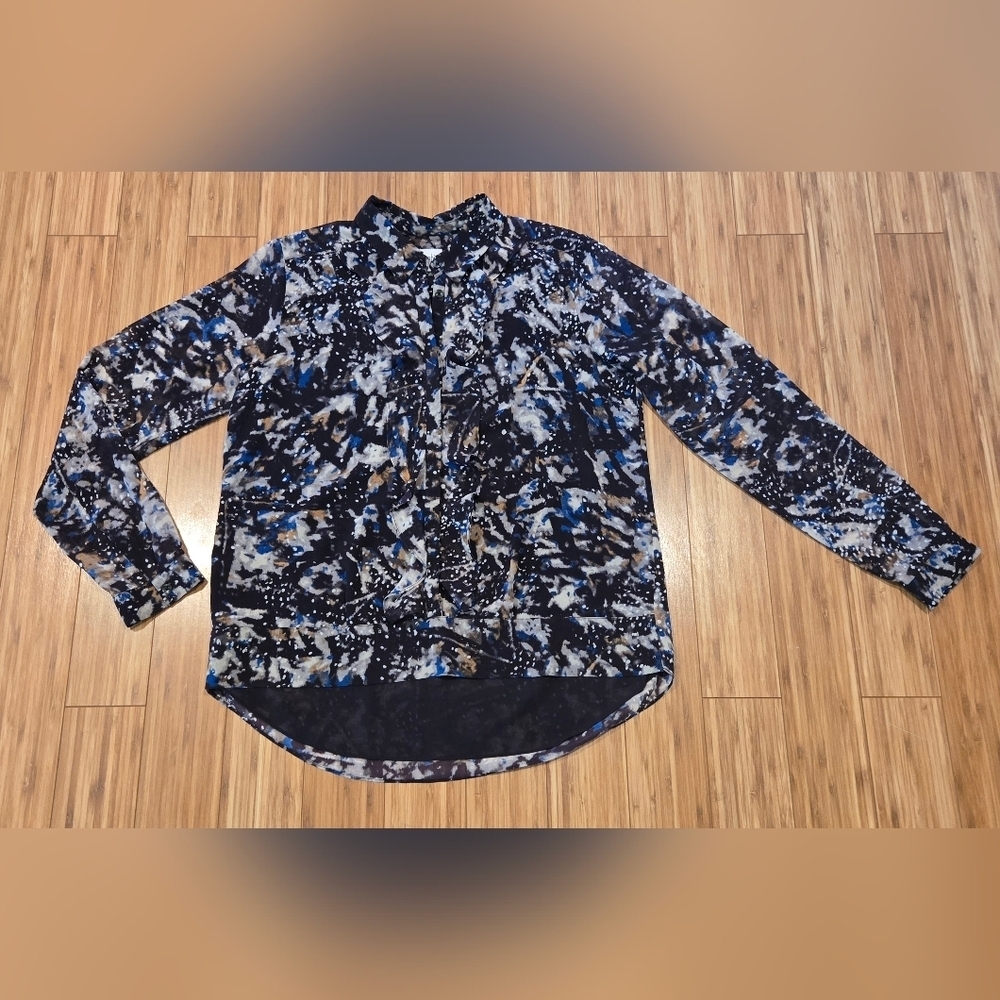 NWOT Cabi Blue Patterned Jacket